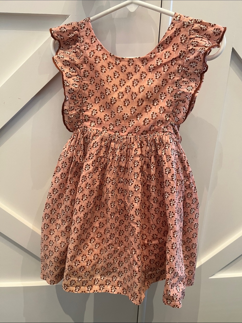 Pink Chicken Mauve Floral Ruffle Dress 2Y